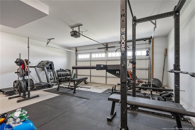 117 Titleist Ct, Raeford, NC 28376 - exercise room featuring a garage