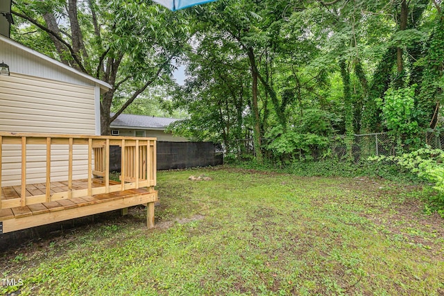 611 Rowland St, Henderson, NC 27536 - view of yard with a deck