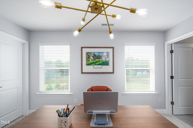 226 Castle Pond Way, Fuquay Varina, NC 27526 - office area with healthy amount of natural light