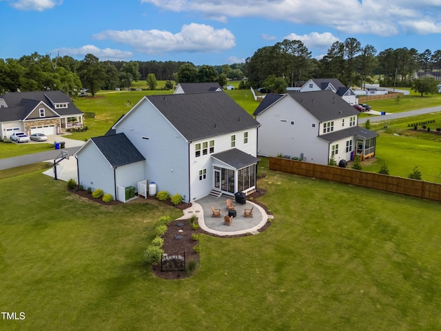 226 Castle Pond Way, Fuquay Varina, NC 27526 - aerial view of residential area featuring a tree filled landscape