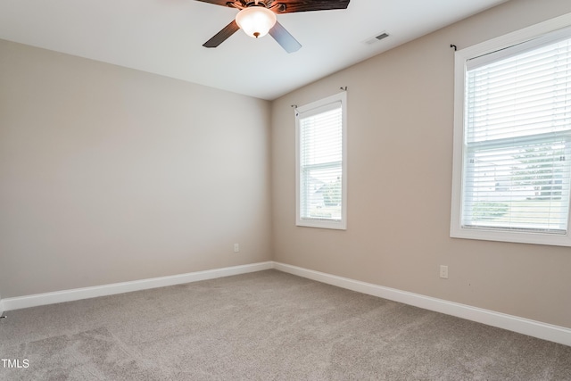67 Bornean Dr, Garner, NC 27529 - empty room with ceiling fan, light colored carpet, and baseboards