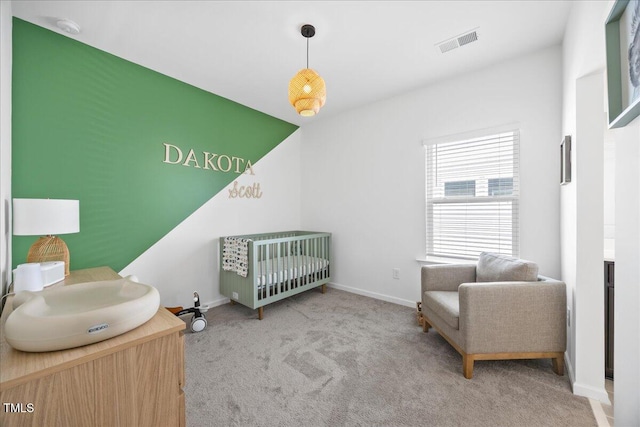 4508 Valley Crest Ln, Fuquay Varina, NC 27526 - bedroom featuring carpet floors, a nursery area, and baseboards