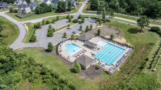 77 Redpine Ct, Clayton, NC 27520 - aerial view of a pool