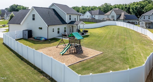 77 Redpine Ct, Clayton, NC 27520 - view of yard with a residential view and a playground