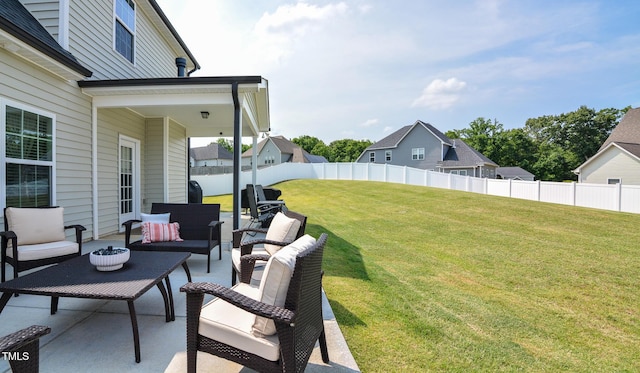 77 Redpine Ct, Clayton, NC 27520 - view of yard with an outdoor hangout area and a patio area