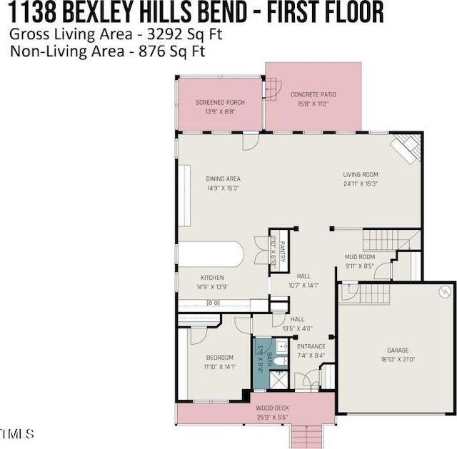 1138 Bexley Hills Bnd, Apex, NC 27502 - view of room layout