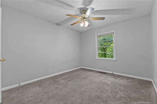 595 Winding Creek Rd Unit C, Fayetteville, NC 28305 - spare room with carpet floors, a ceiling fan, baseboards, and a textured ceiling