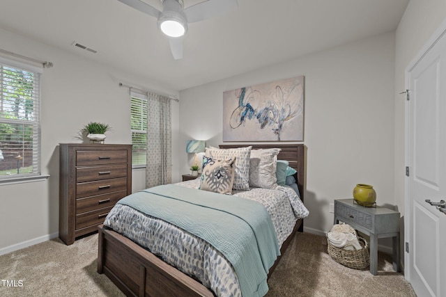 8132 Wheeler Woods Dr, Apex, NC 27539 - bedroom featuring light colored carpet, ceiling fan, and baseboards