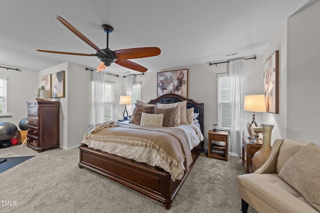 8132 Wheeler Woods Dr, Apex, NC 27539 - bedroom with carpet, ceiling fan, and baseboards