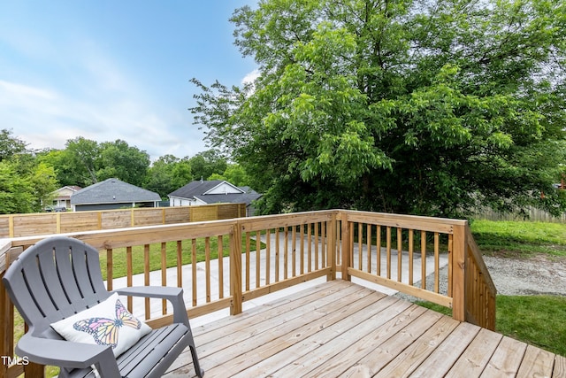 1318 N Alston Ave, Durham, NC 27701 - deck featuring a fenced backyard and view of wooded area
