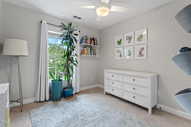 5505 Heather Garden Way, Raleigh, NC 27613 - bedroom with carpet flooring and ceiling fan
