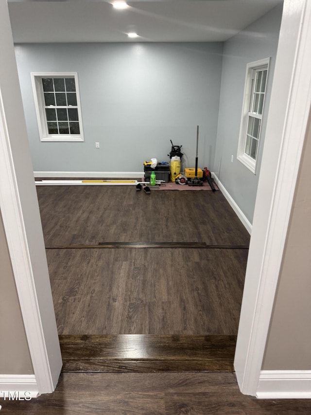 403 Oak St, Roanoke Rapids, NC 27870 - unfurnished room with wood finished floors and baseboards