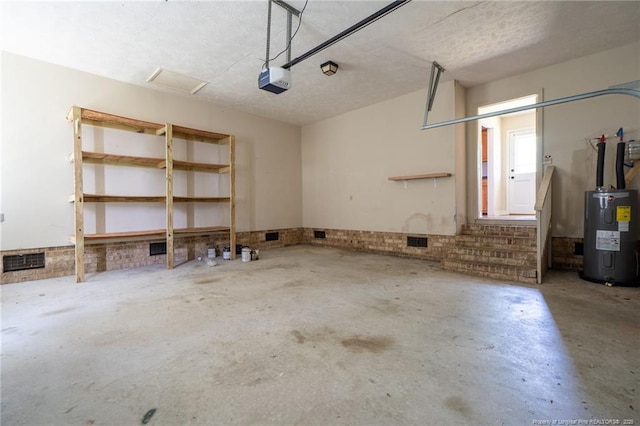 1608 Piney Creek Pl, Fayetteville, NC 28304 - garage with water heater and a garage door opener