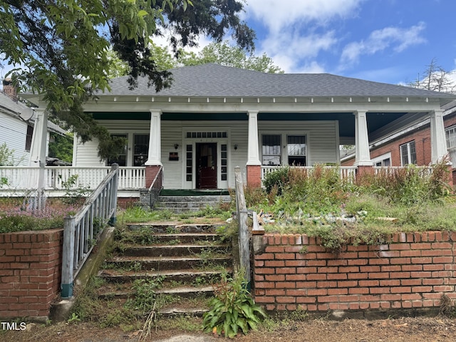 431 Charles St, Henderson, NC 27536 - view of front of property featuring covered porch and a shingled roof