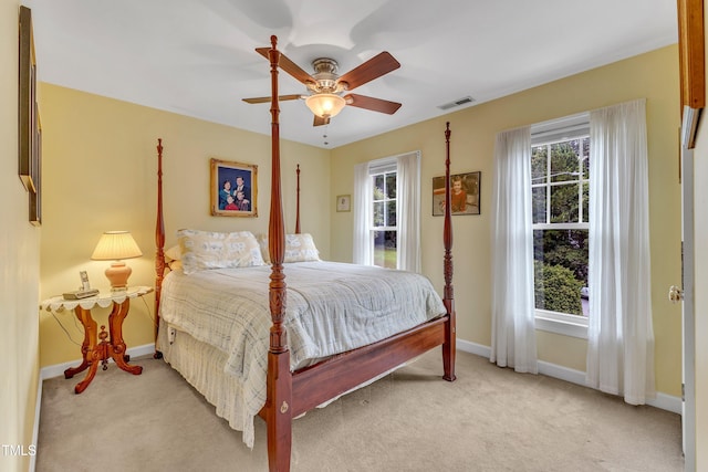 7613 Percy Ct, Raleigh, NC 27613 - bedroom featuring light colored carpet, baseboards, and ceiling fan