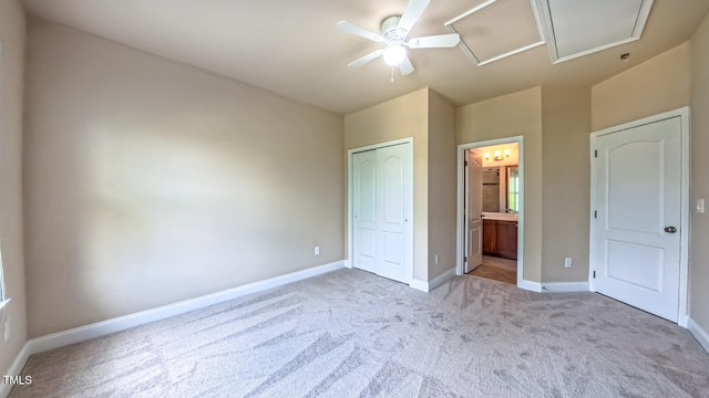 3408 Mount Pisgah Way, Cary, NC 27519 - unfurnished bedroom with carpet flooring, baseboards, connected bathroom, and a closet