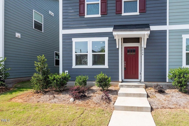 3064 Spline Cir, Raleigh, NC 27610 - doorway to property featuring a yard