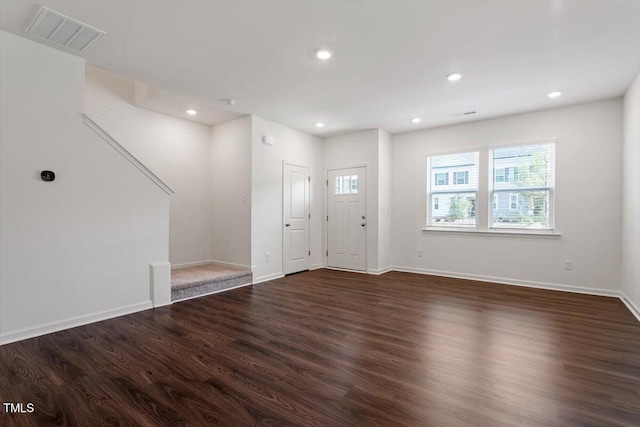 3064 Spline Cir, Raleigh, NC 27610 - entryway with dark wood finished floors, plenty of natural light, baseboards, and recessed lighting