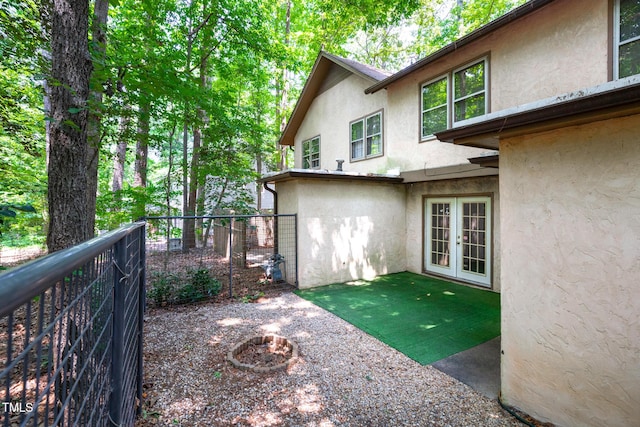 1809-1811 Quail Ridge Rd, Raleigh, NC 27609 - view of yard with french doors