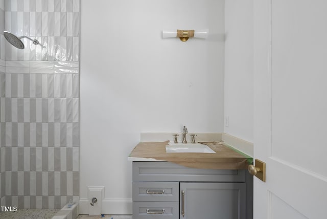 1229 Dixie Trl, Raleigh, NC 27607 - full bath with a tile shower and vanity