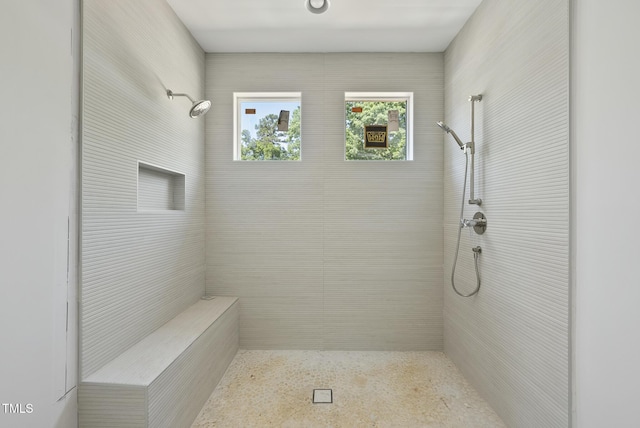 1229 Dixie Trl, Raleigh, NC 27607 - bathroom featuring tiled shower