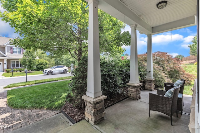 1808 Pennypacker Ln, Durham, NC 27703 - porch featuring a lawn