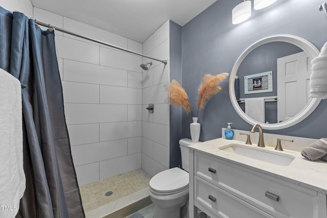 5412 Farley Dr, Raleigh, NC 27609 - bathroom with a tile shower and vanity