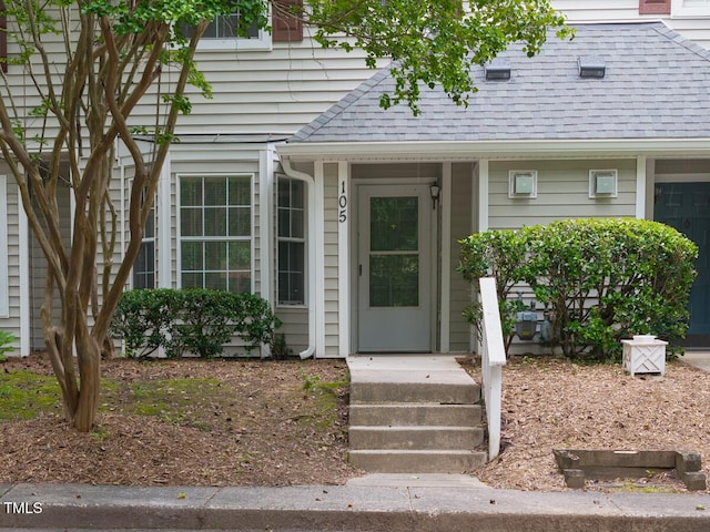 105 Sir Richard Ln, Chapel Hill, NC 27517 - property entrance with roof with shingles
