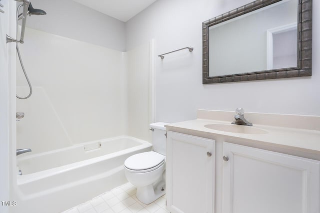 105 Sir Richard Ln, Chapel Hill, NC 27517 - full bathroom featuring vanity, toilet, shower / tub combination, and tile patterned flooring
