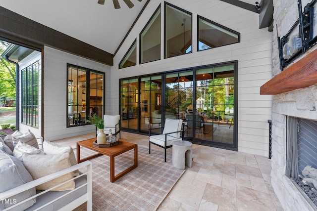 15517 Possum Track Rd, Raleigh, NC 27614 - view of patio featuring an outdoor hangout area