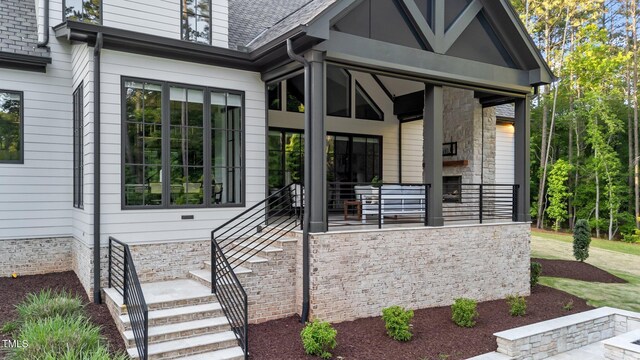 15517 Possum Track Rd, Raleigh, NC 27614 - entrance to property featuring covered porch