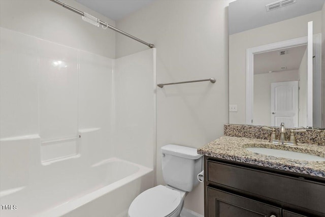 125 Durban Meadow Dr, Holly Springs, NC 27540 - full bathroom with toilet, vanity, and tub / shower combination