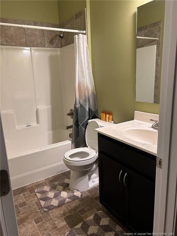 90 Tyson Carriage Ln, Autryville, NC 28318 - full bath with toilet, vanity, and shower / bathtub combination with curtain