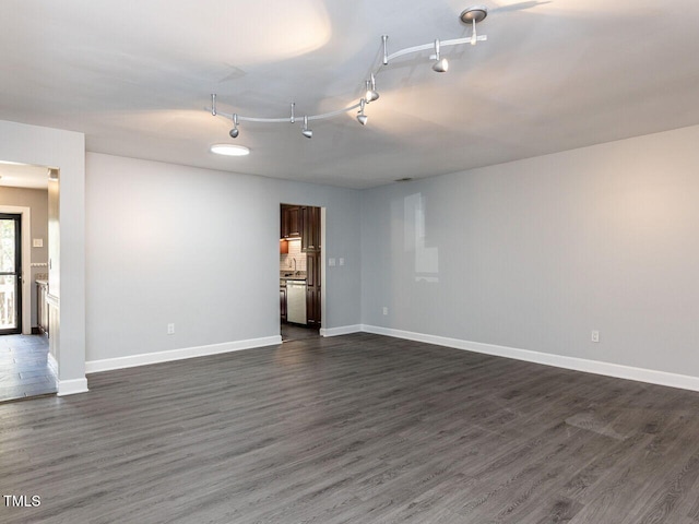 102 Sanair Ct, Apex, NC 27502 - empty room featuring dark wood finished floors and baseboards