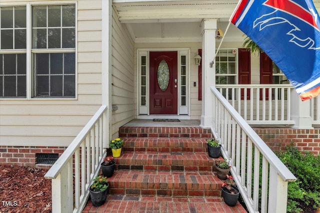 2750 Michelle Ct, Creedmoor, NC 27522 - entrance to property with crawl space and covered porch