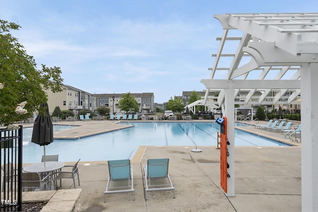 6313 Kayton St, Raleigh, NC 27616 - community pool with a pergola and a patio area