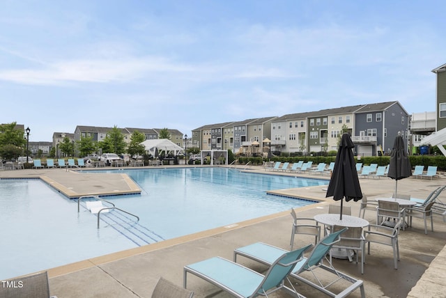 6313 Kayton St, Raleigh, NC 27616 - community pool with a residential view and a patio
