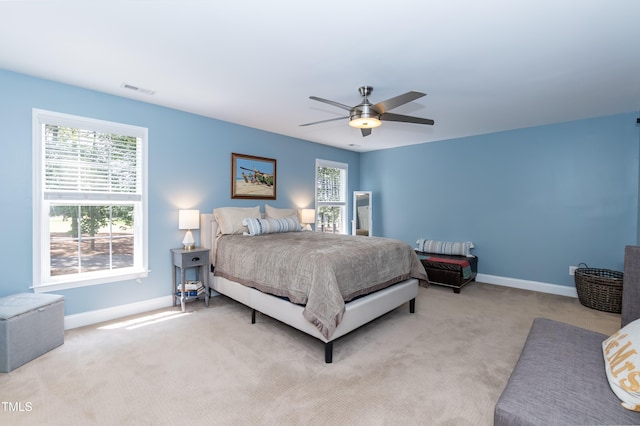 11217 Maplecroft Ct, Raleigh, NC 27617 - carpeted bedroom featuring baseboards and ceiling fan