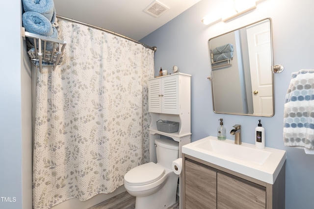 11217 Maplecroft Ct, Raleigh, NC 27617 - full bathroom featuring vanity, toilet, and a shower with curtain