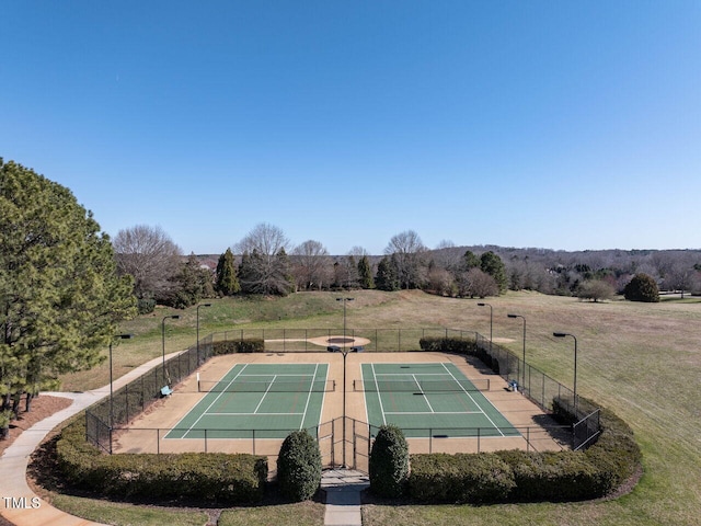5768 Cavanaugh Dr, Raleigh, NC 27614 - view of tennis court