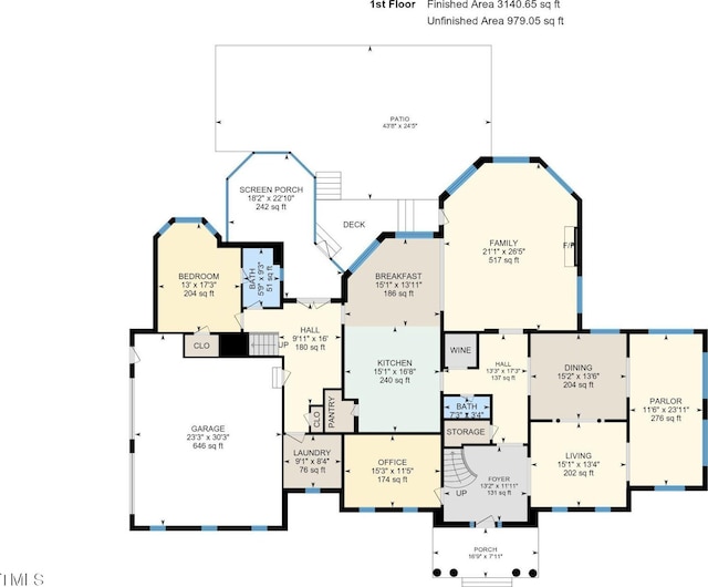 5768 Cavanaugh Dr, Raleigh, NC 27614 - view of property floor plan