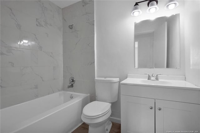 4709 Alamance Rd, Fayetteville, NC 28304 - full bath with vanity, toilet, and shower / tub combination