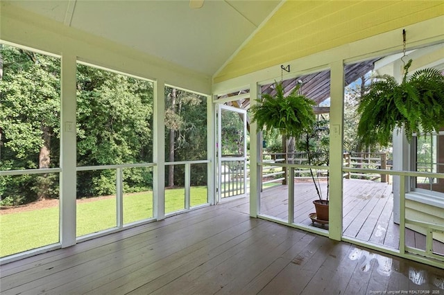 1718 Carthage St, Sanford, NC 27330 - unfurnished sunroom with vaulted ceiling
