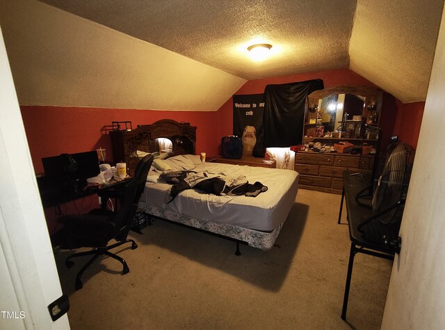 339 E Meadow Rd, Eden, NC 27288 - carpeted bedroom with a textured ceiling and vaulted ceiling