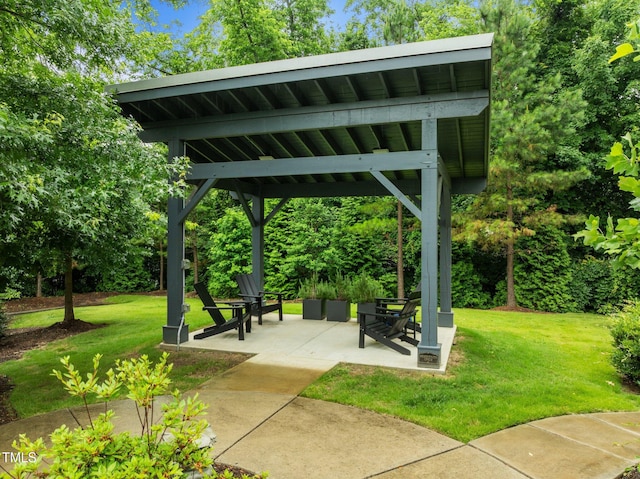 515 N Churton St Unit 203, Hillsborough, NC 27278 - view of home's community with a yard, a gazebo, and a patio