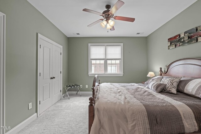 204 Franconia Way, Apex, NC 27502 - carpeted bedroom with ceiling fan and a closet