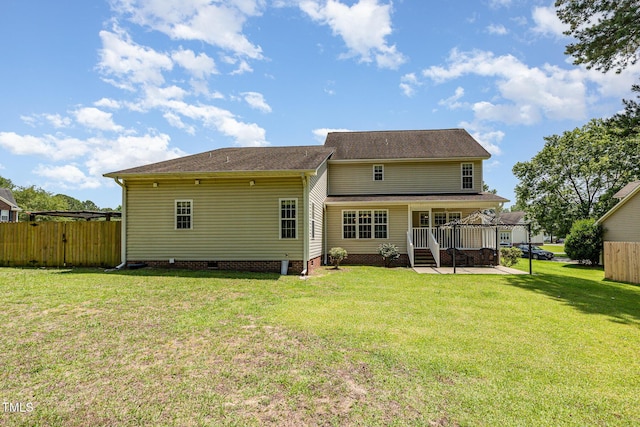 105 Rolling Stone Ct, Sanford, NC 27332 - rear view of house featuring crawl space and a patio