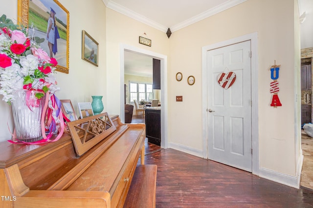 1770 Gentry Ridge Rd, Roxboro, NC 27574 - entrance foyer featuring ornamental molding, wood finished floors, and baseboards