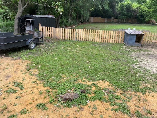 135 S Patterson S, Maxton, NC 28364 - view of yard featuring an outdoor structure