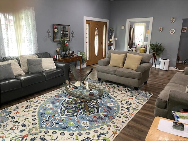 135 S Patterson S, Maxton, NC 28364 - living area featuring wood finished floors